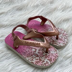 Havaianas | Pink Leopard Baby Flip Flops